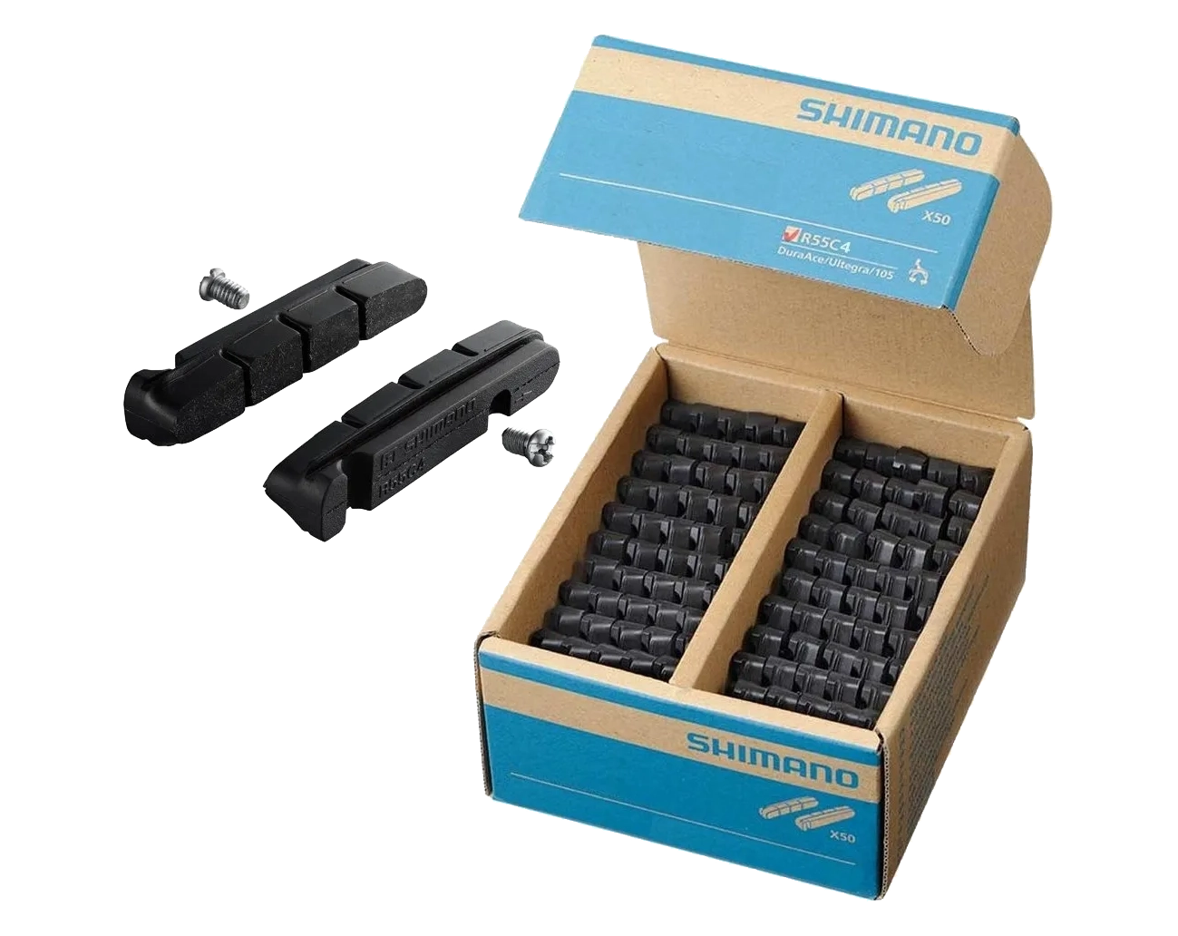 Shimano R55C4 Brake Pads for Cartridge Brake Shoes (50 pair)