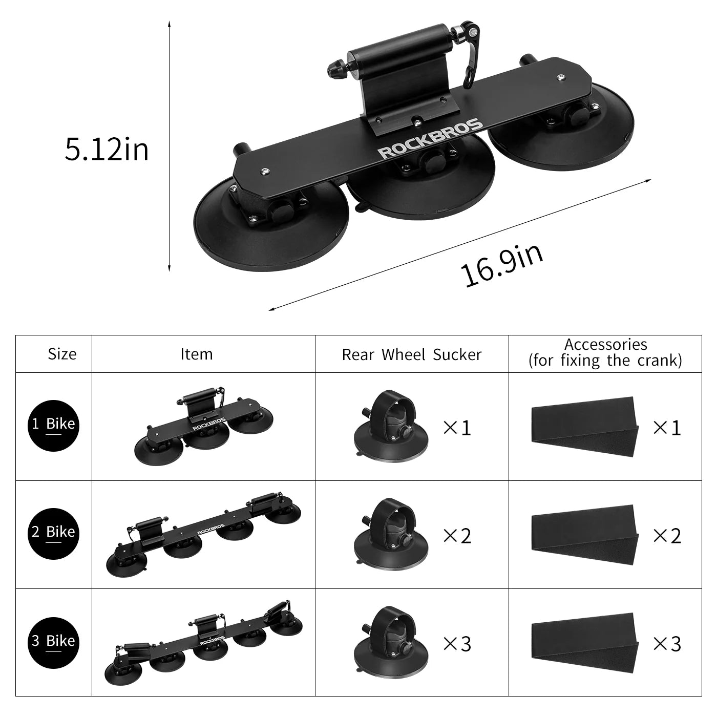 ROCKBROS Suction Cup Car Roof Rack