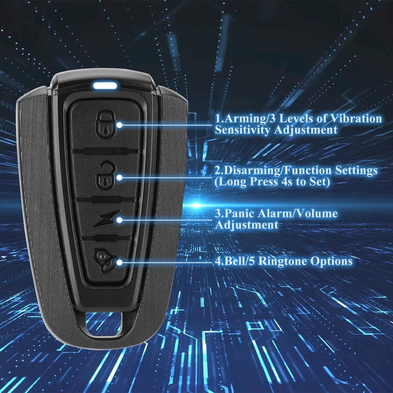 ROCKBROS 115dB Bike Alarm Vibration Motion Sensor Waterproof Alarm
