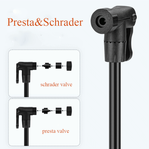 ROCKBROS Bicycle Floor Pump Air Pump Presta & Schrader Mini 120 PSI