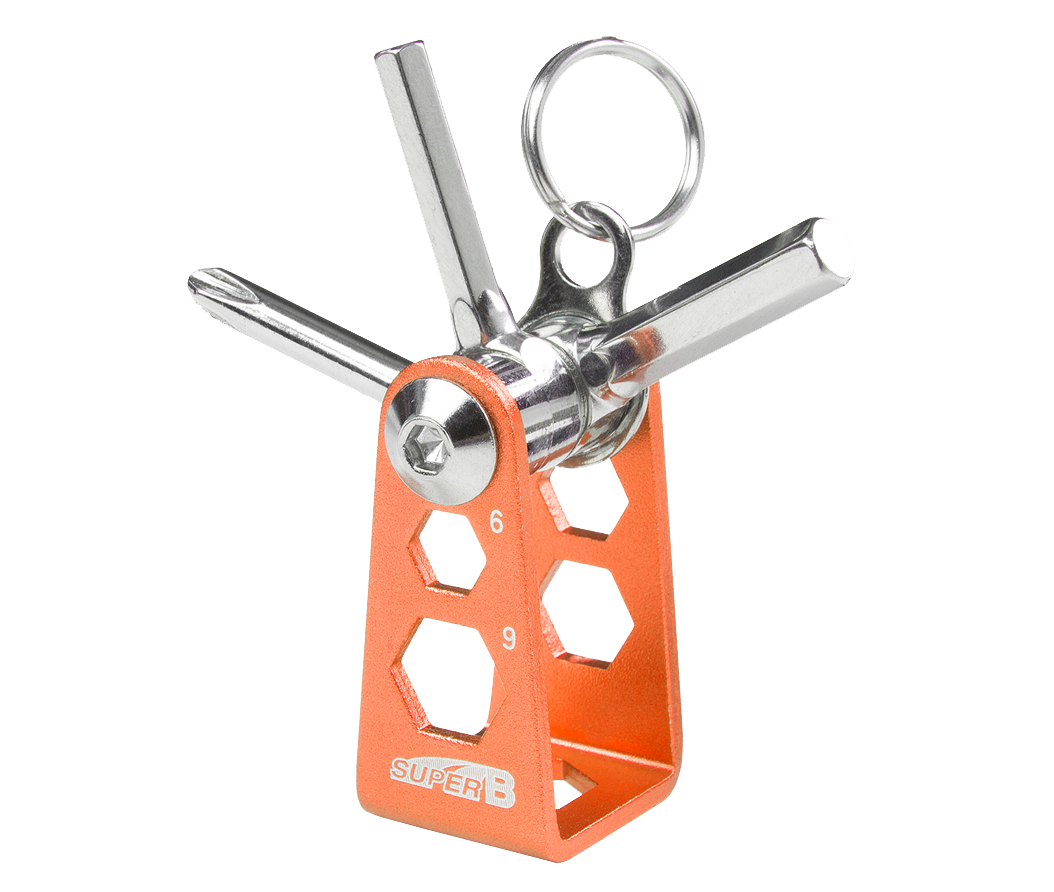 SUPER B TB-FD05 8 IN 1 FOLDING TOOL #SILVER