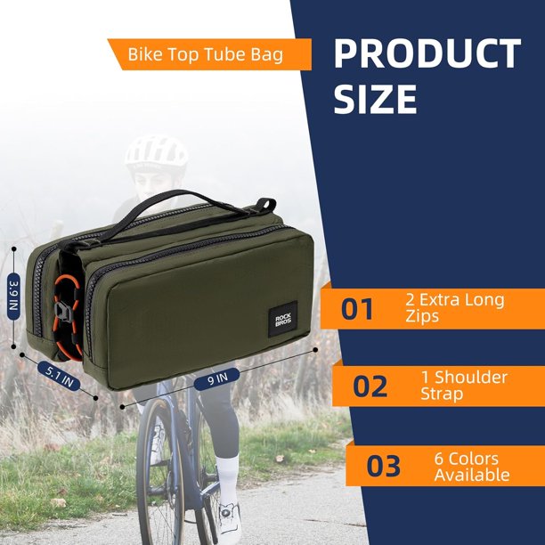 ROCKBROS bicycle bag frame bag with shoulder strap top tube bag