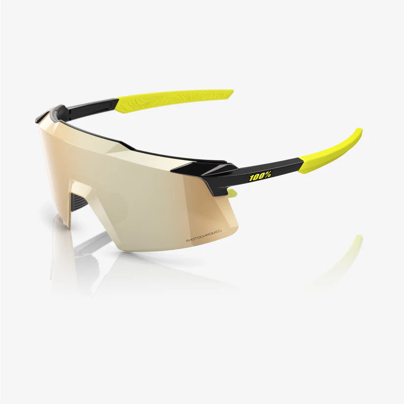 #color_Gloss Metallic Black Gold Mirror Photochromic Lens