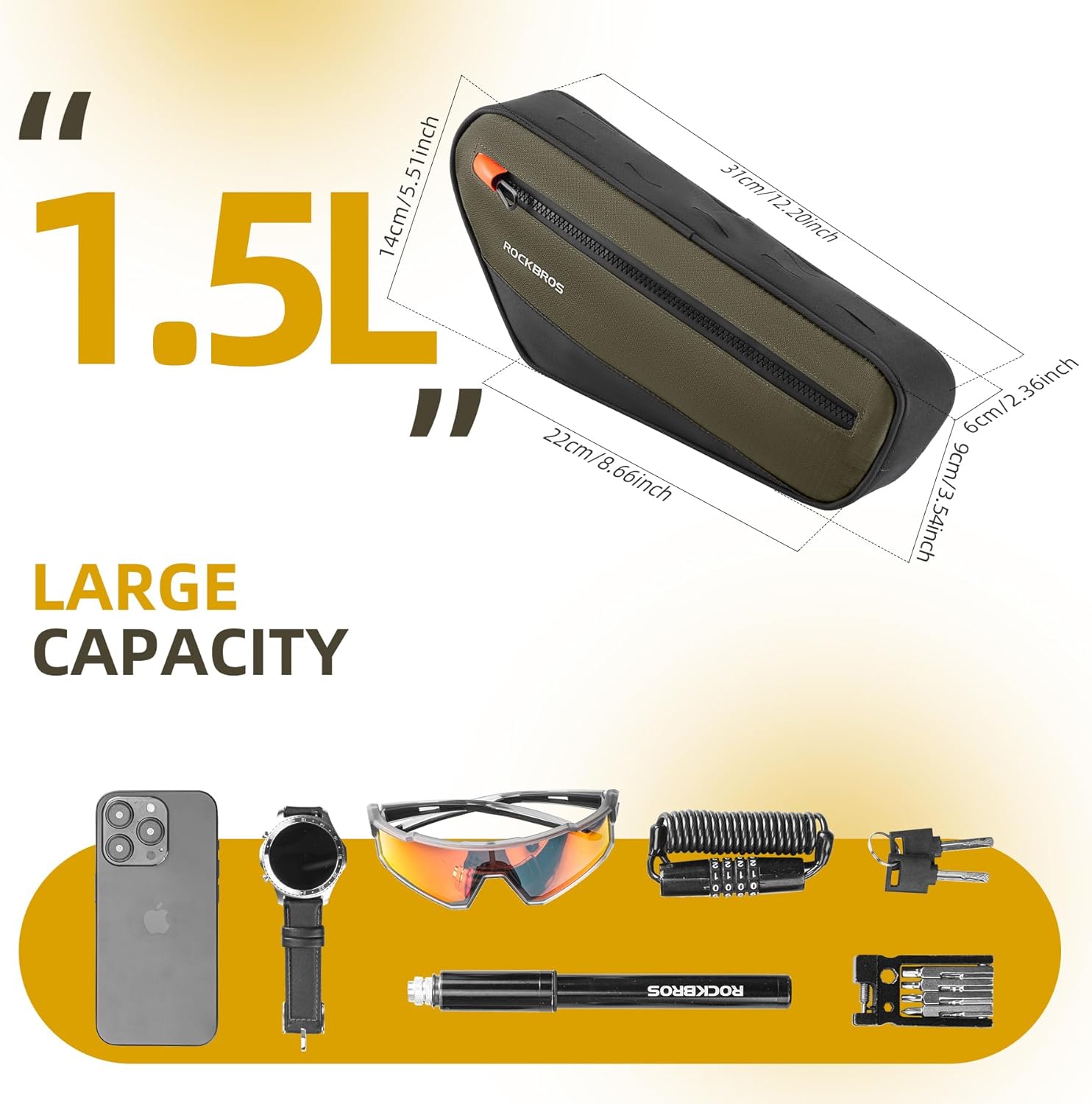 ROCKBROS Frame Tube Bag