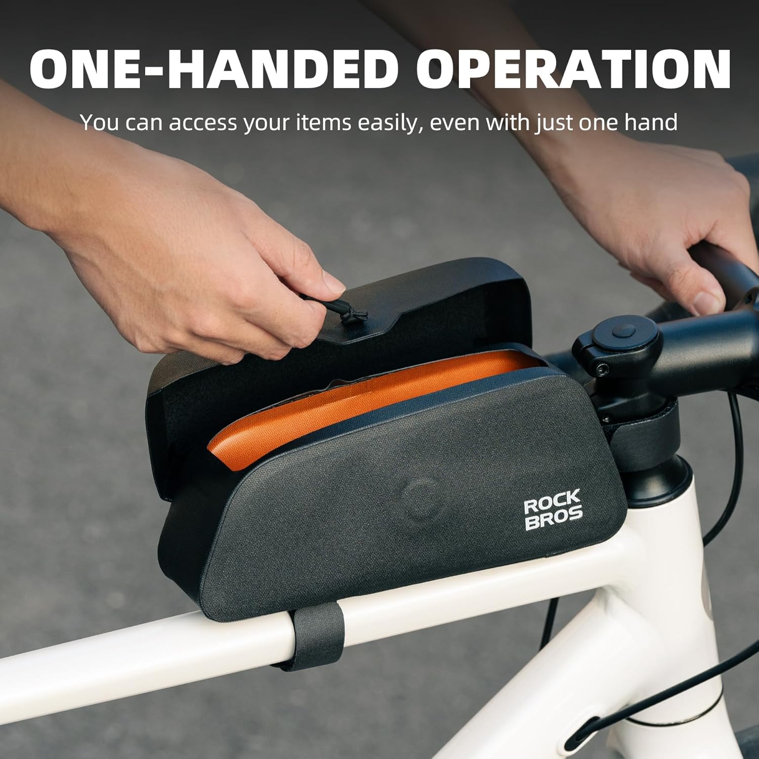 ROCKBROS Bike Frame Bag with Magnetic Flap Top Tube