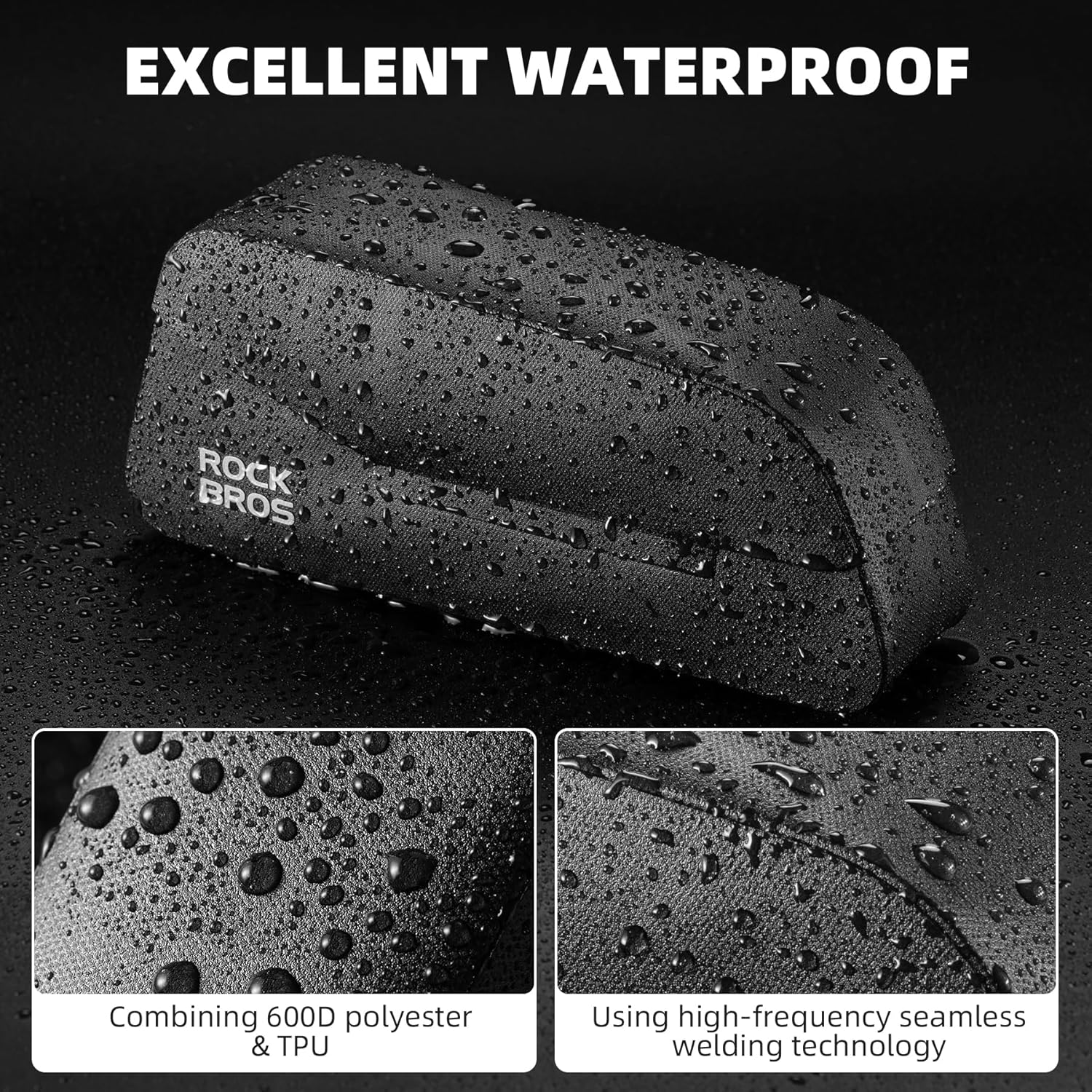 ROCKBROS Bike Frame Bag with Magnetic Flap Top Tube