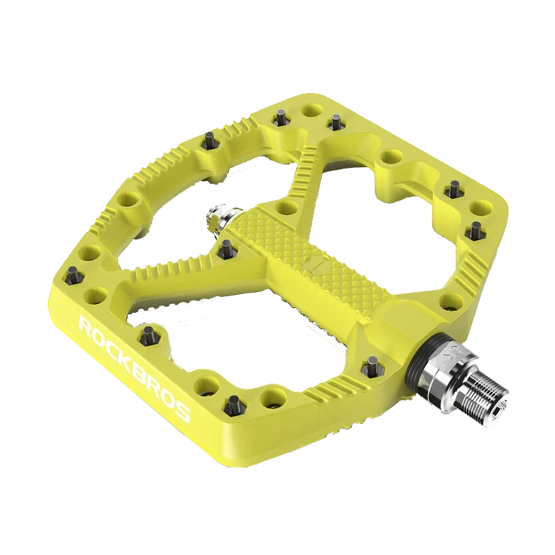 ROCKBROS Mountain Bike Pedals Flat MTB Pedals Nylon Fiber Bicycle Platform Pedals