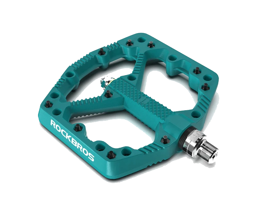 ROCKBROS Mountain Bike Pedals Flat MTB Pedals Nylon Fiber Bicycle Platform Pedals