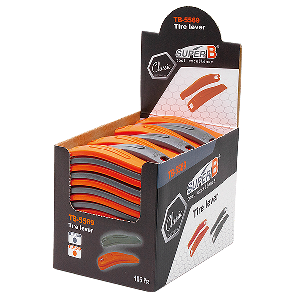 SUPER B TB-5569 TIRE LEVER #GREY/ORANGE #105 SET X 2PCS