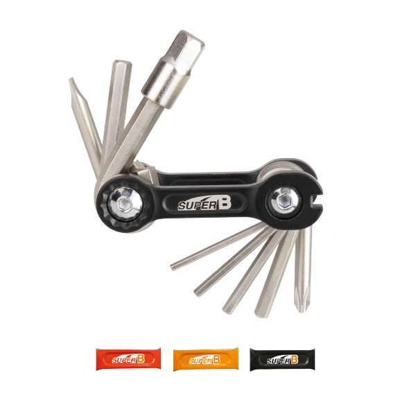 SUPER B TB-9870 10 IN 1 FOLDING TOOL #SILVER