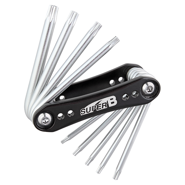 SUPER B TB-FD65 9 IN 1 TORX FOLDING TOOL