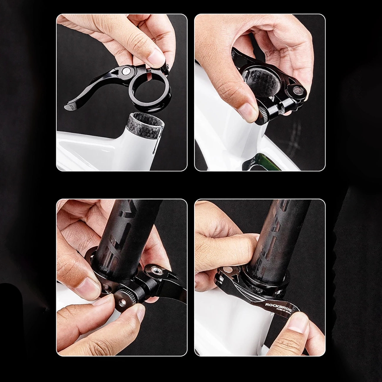 ROCKBROS bicycle seat clamp with quick release