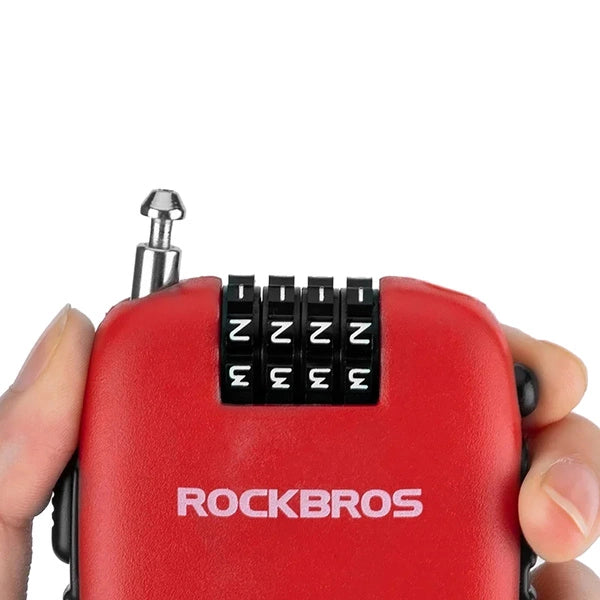 ROCKBROS bicycle lock with retractable cable