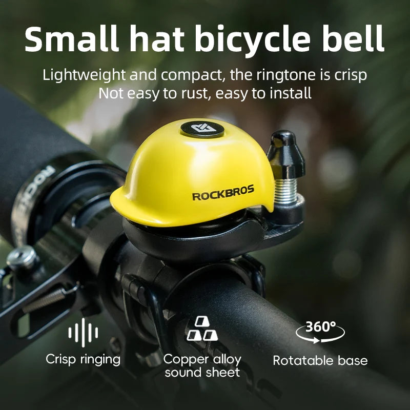 ROCKBROS 80DB Bike Bell Aluminum Alloy Helmet-Shaped