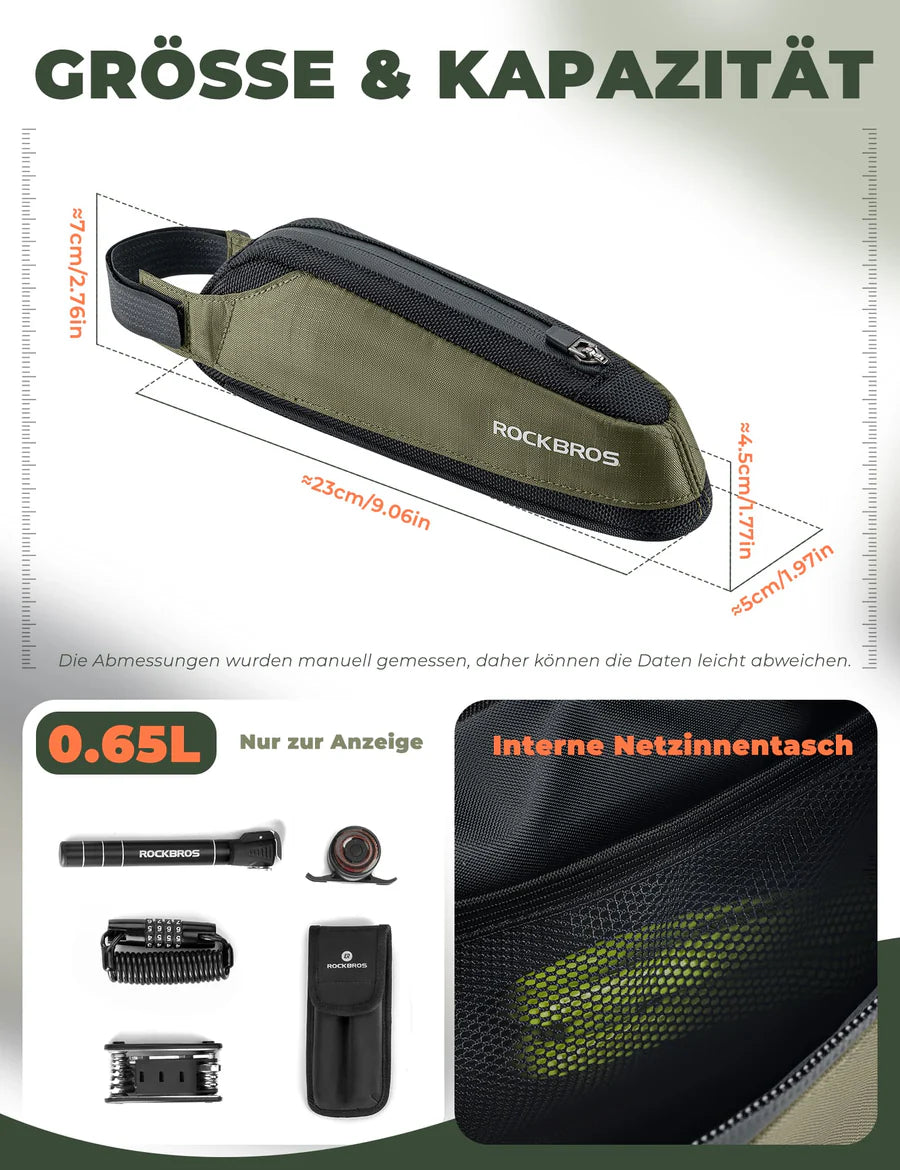 ROCKBROS Bicycle Bag Reflective Top Tube Bag