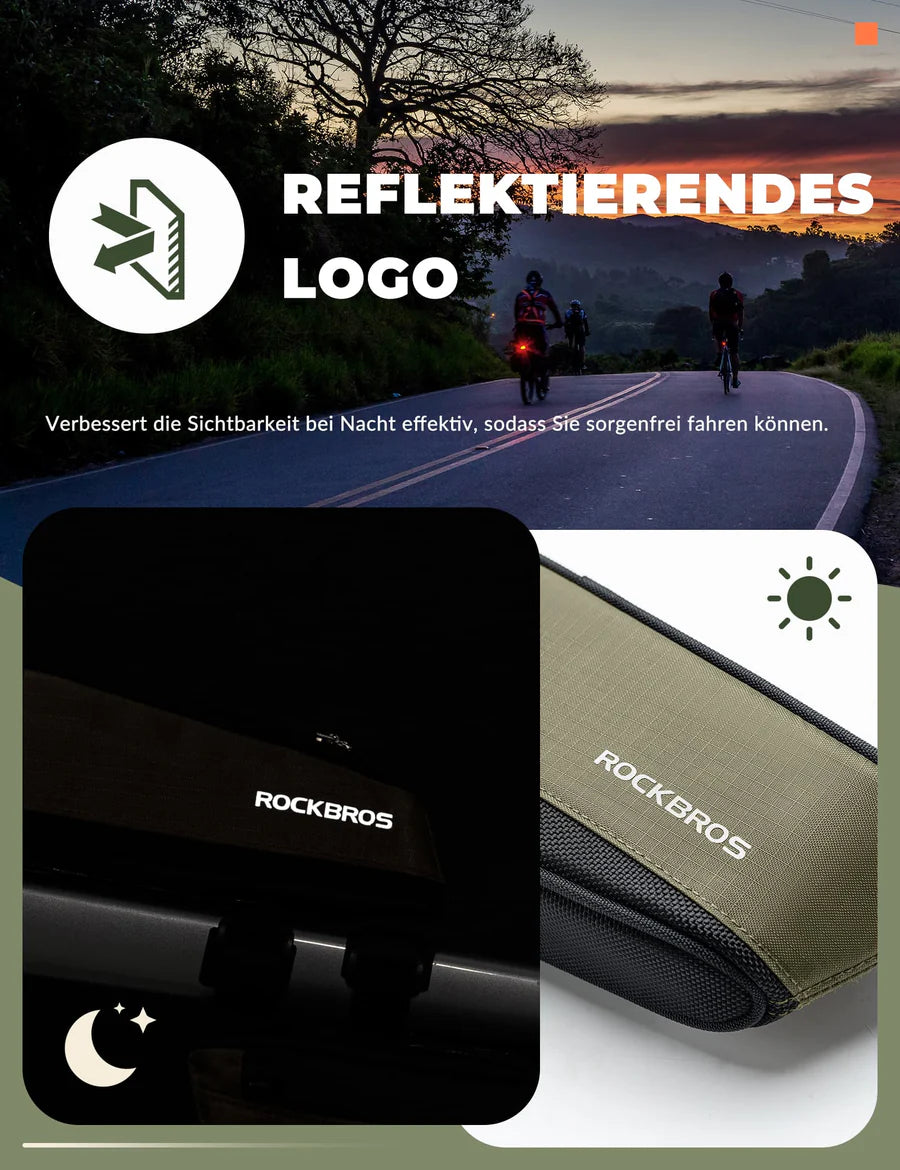 ROCKBROS Bicycle Bag Reflective Top Tube Bag