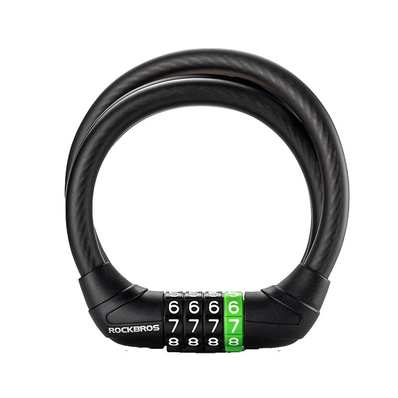 ROCKBROS Portable Bicycle 4-Digit Password Lock Anti-Theft Bike Cable Lock