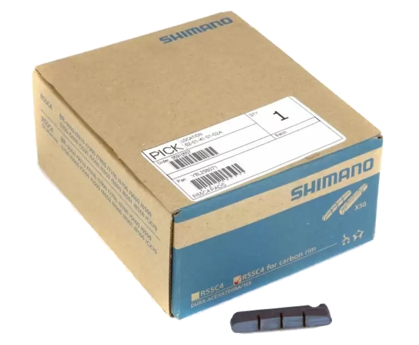 Shimano R55C4 - 50 Paires De Patins De Frein Pour Vélo Route - Noirs - Réf Y8L298061