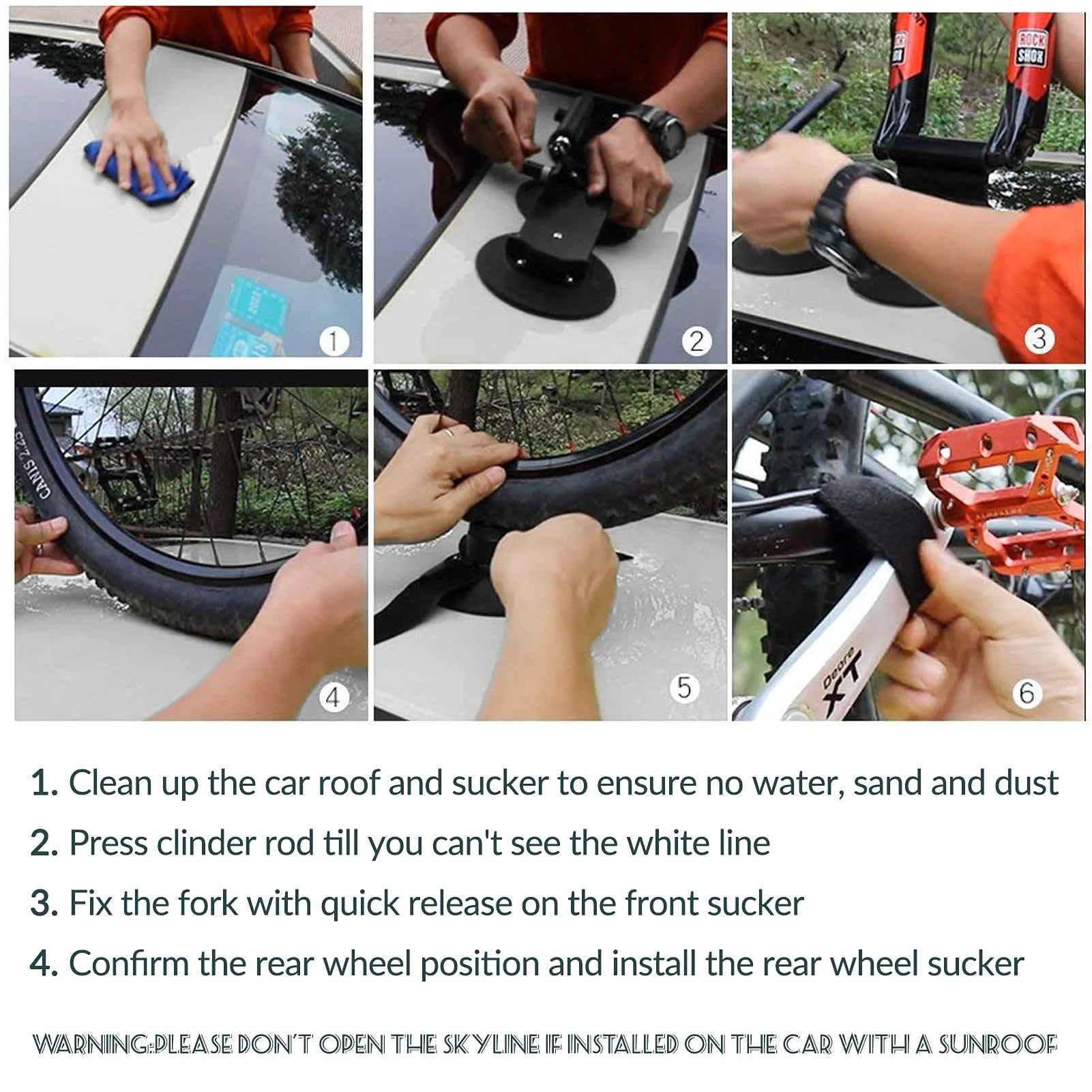 ROCKBROS Suction Cup Car Roof Rack