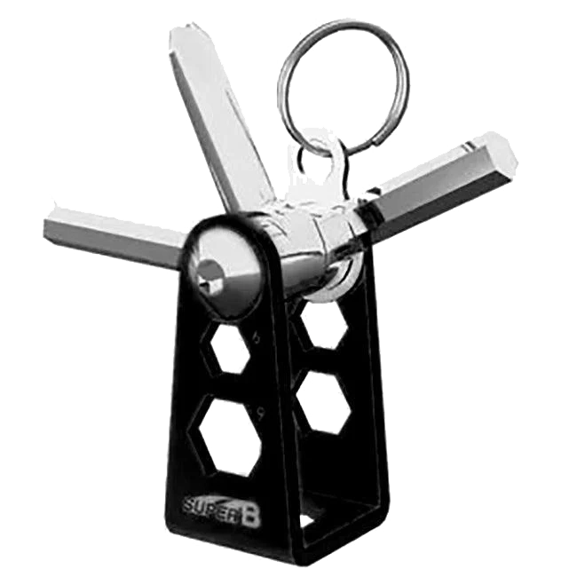 SUPER B TB-FD05 8 IN 1 FOLDING TOOL #SILVER