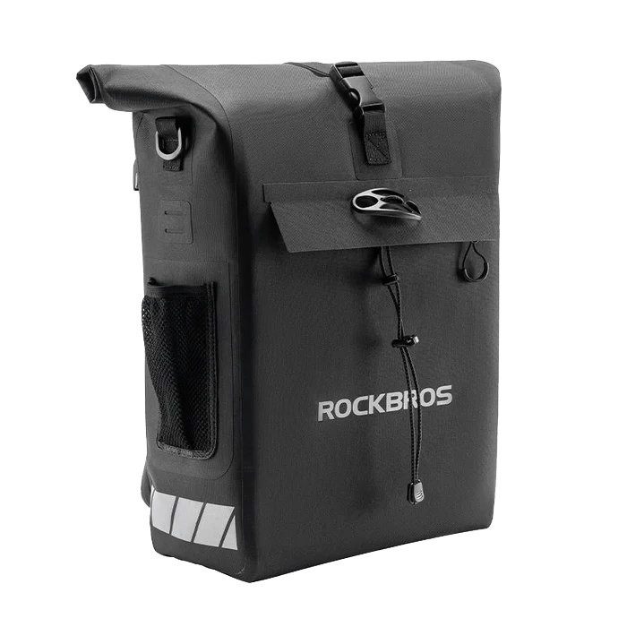 ROCKBROS Waterproof Bike Rack Bag 18L Adjustable Backpack Straps