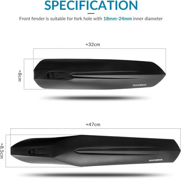 ROCKBROS Bicycle Mudguard Set 24-28 Inch