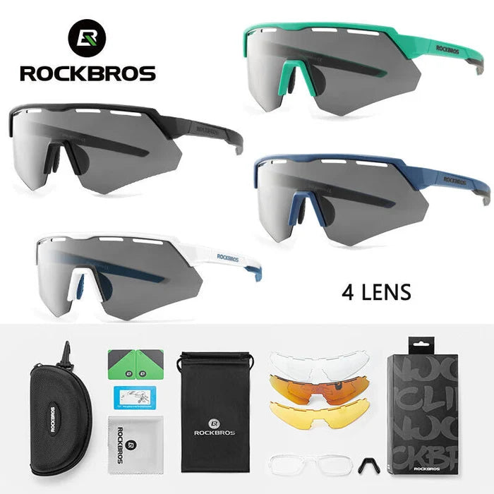 ROCKBROS Cycling Polarized Sunglasses 4 Lenses