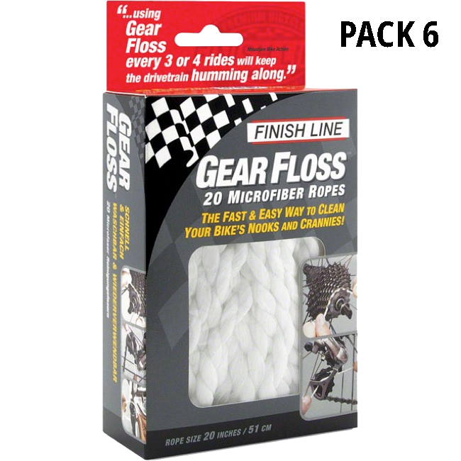 FINISH LINE Gear Floss Cleaning Rope PACK 6
