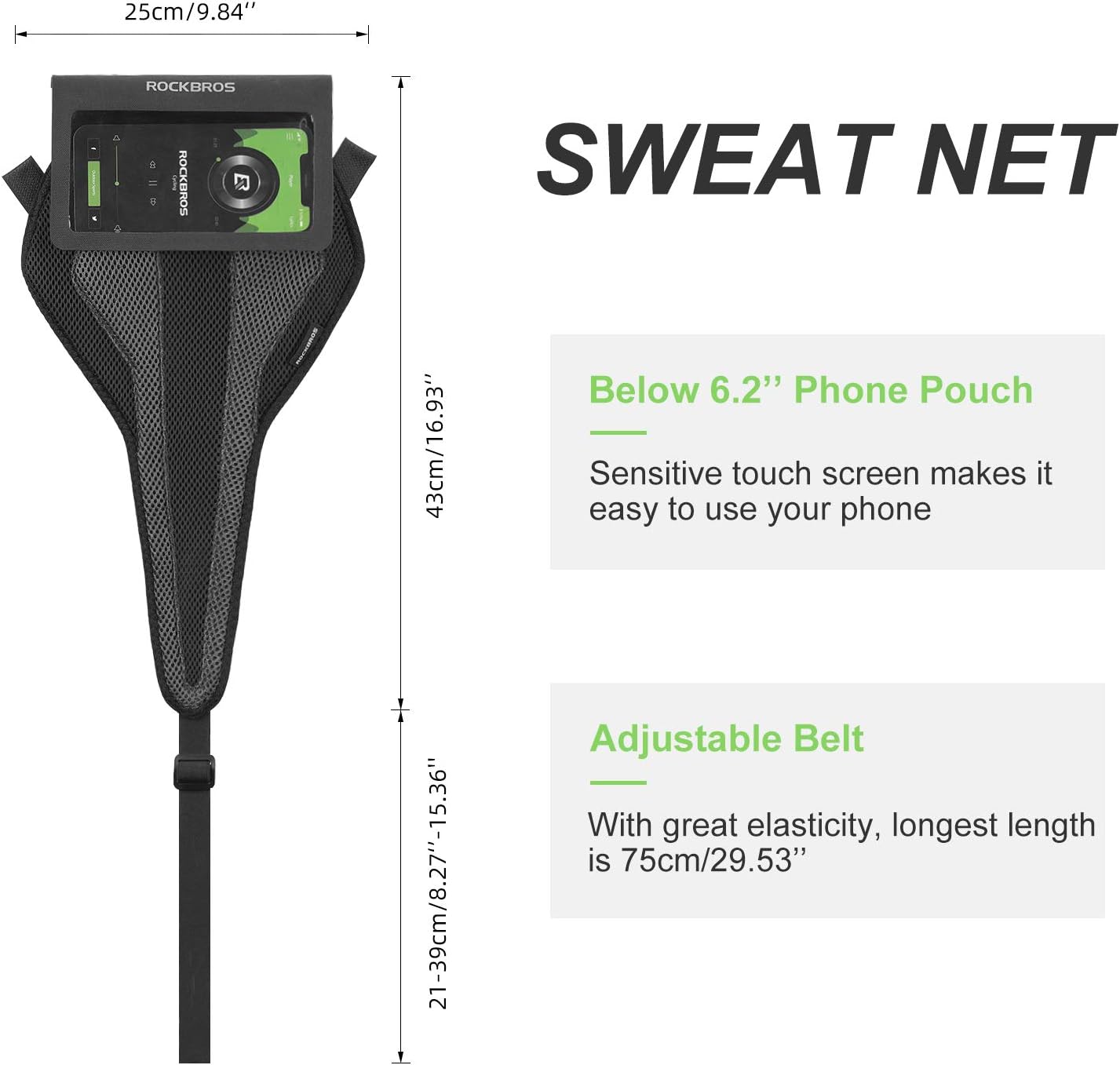 ROCKBROS Sweat Net with Phone Pouch