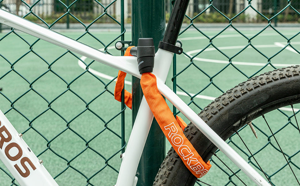 ROCKBROS Bike Lock Chain Bicycle Lock Heavy Duty Anti Theft