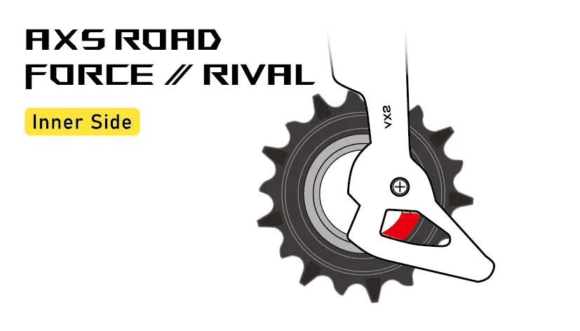 Tripeak Asymmetric Oversize Pulley Wheel - AXS Road