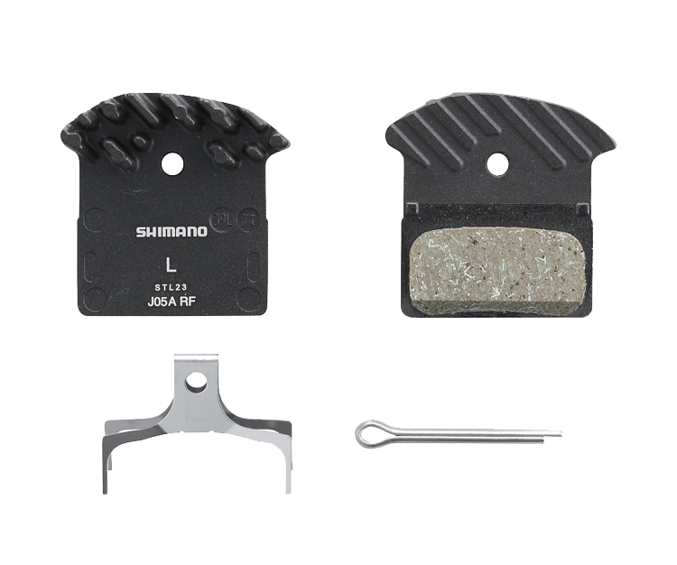 SM DISC BRAKE PAD J05A-RF (2-PISTON/RESIN PAD/FIN) #1 PAIR  (SHIMANO)