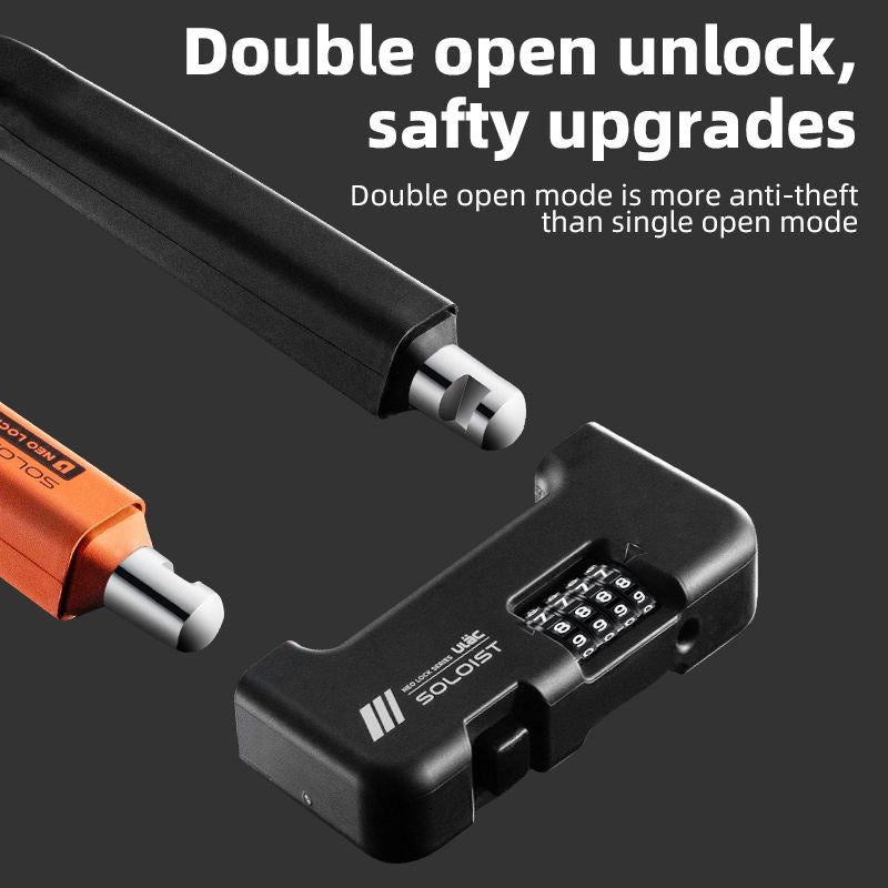 ROCKBROS ULAC Silicone U-type Combination U Lock With Alarm