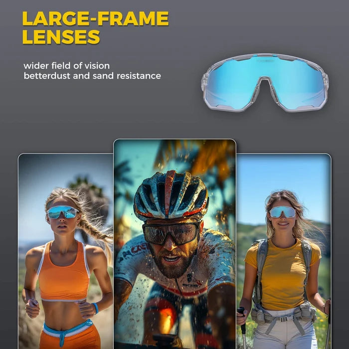 ROCKBROS Polarized Sunglasses UV400 Transparent Cycling Glasses