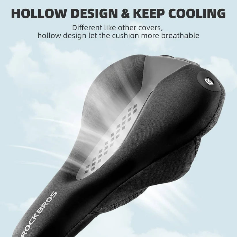 ROCKBROS Rechargeable Gel Bike Seat Cover with Rear Lights