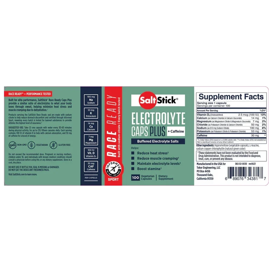 SaltStick ELECTROLYTE CAPS Plus 4ct