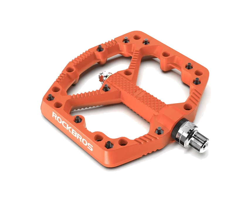 ROCKBROS Mountain Bike Pedals Flat MTB Pedals Nylon Fiber Bicycle Platform Pedals