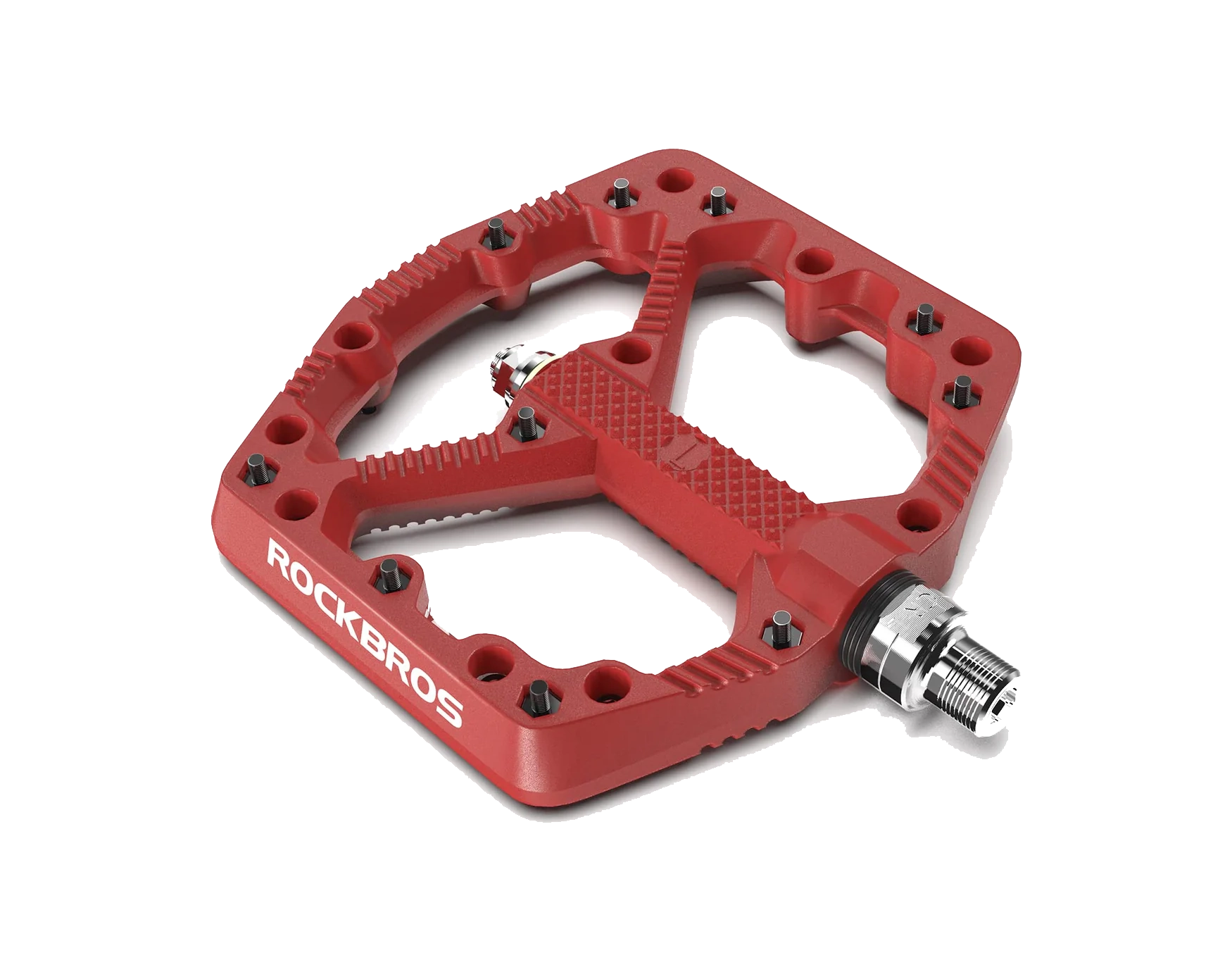 ROCKBROS Mountain Bike Pedals Flat MTB Pedals Nylon Fiber Bicycle Platform Pedals