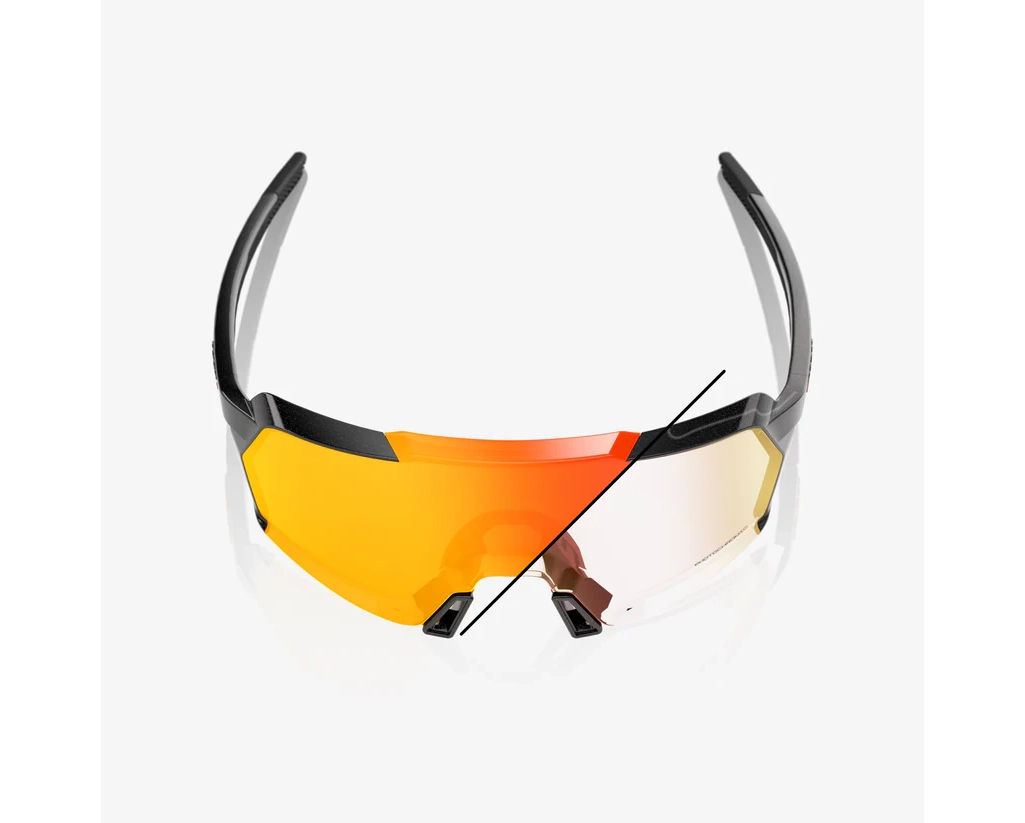 #color_Gloss Metallic Black Orange Flash Mirror Photochromic Lens