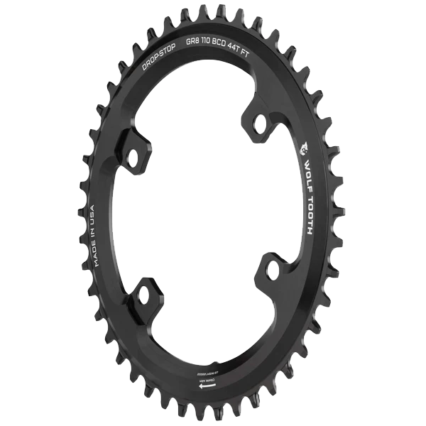 WOLF TOOTH 110 BCD Asymmetric 4-Bolt Chainrings for Shimano GRX Cranks