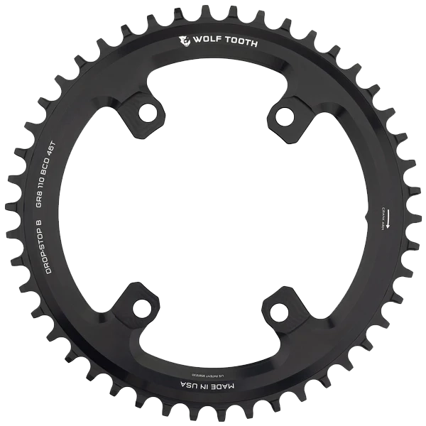 WOLF TOOTH 110 BCD Asymmetric 4-Bolt Chainrings for Shimano GRX Cranks