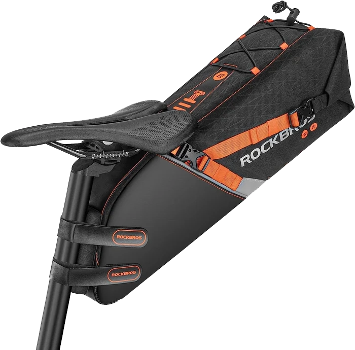 ROCKBROS Bike Bags Reflective Waterproof Large Capacity Bag Foldable Saddle Bags 10L