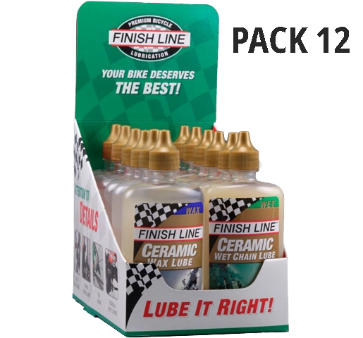 FINISH LINE CERAMIC WET LUBE X CERAMIC WAX LUBE (4 OZ. 6 +6) PACK 12