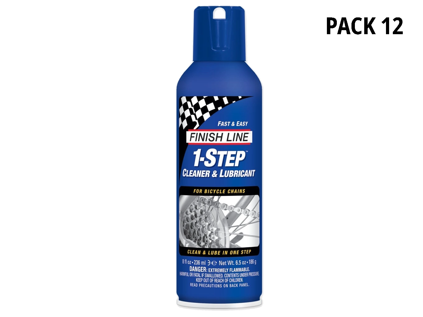 FINISH LINE 1-STEP CLEANER AND LUBRICANT (AEROSOL) 8oz PACK 12