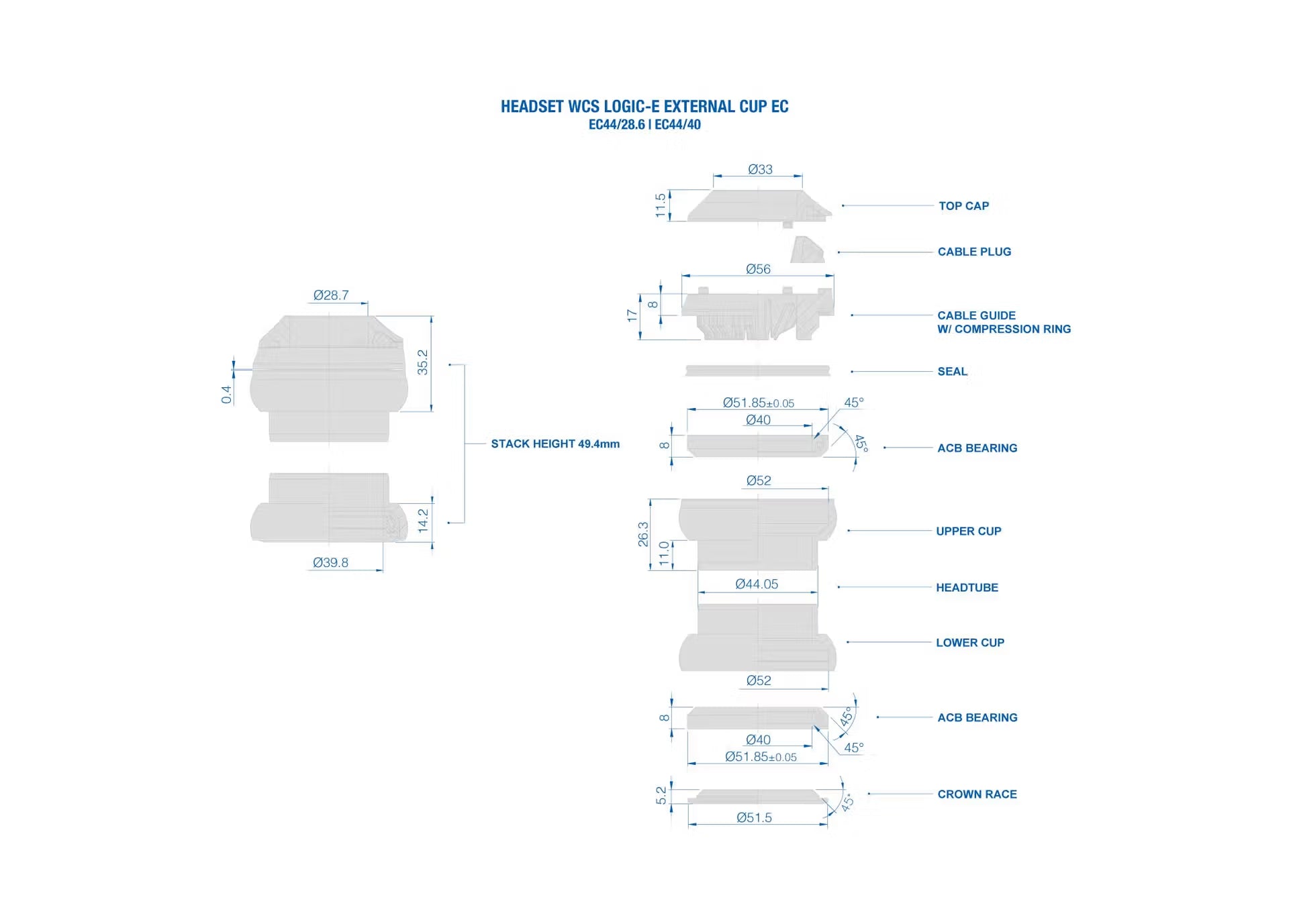 RITCHEY WCS Logic-e External Cup EC Headset