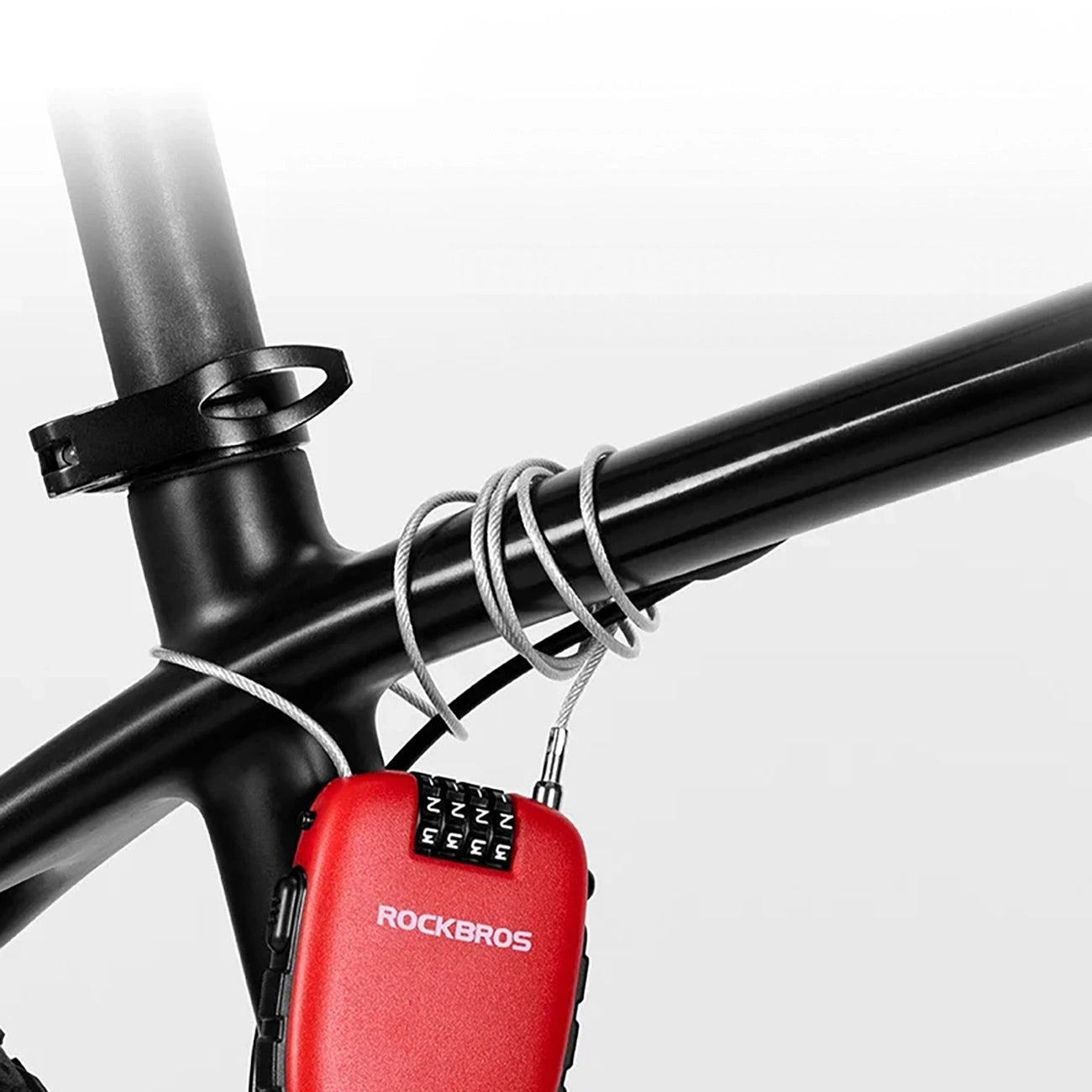 ROCKBROS bicycle lock with retractable cable