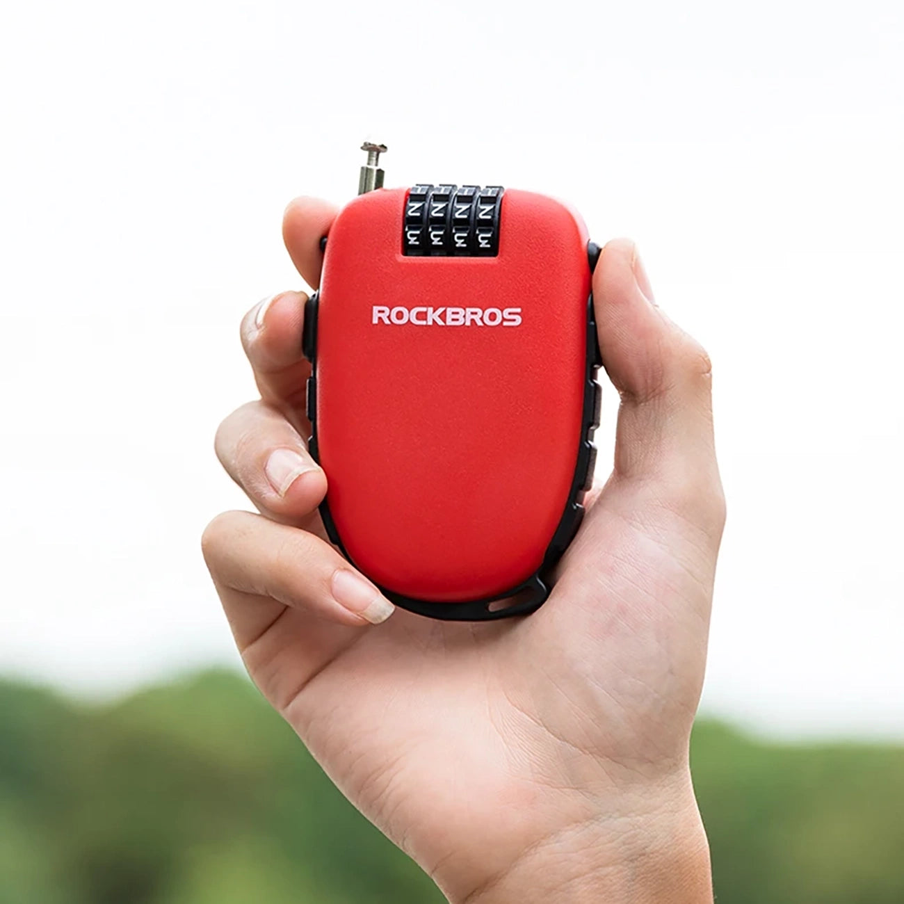 ROCKBROS bicycle lock with retractable cable