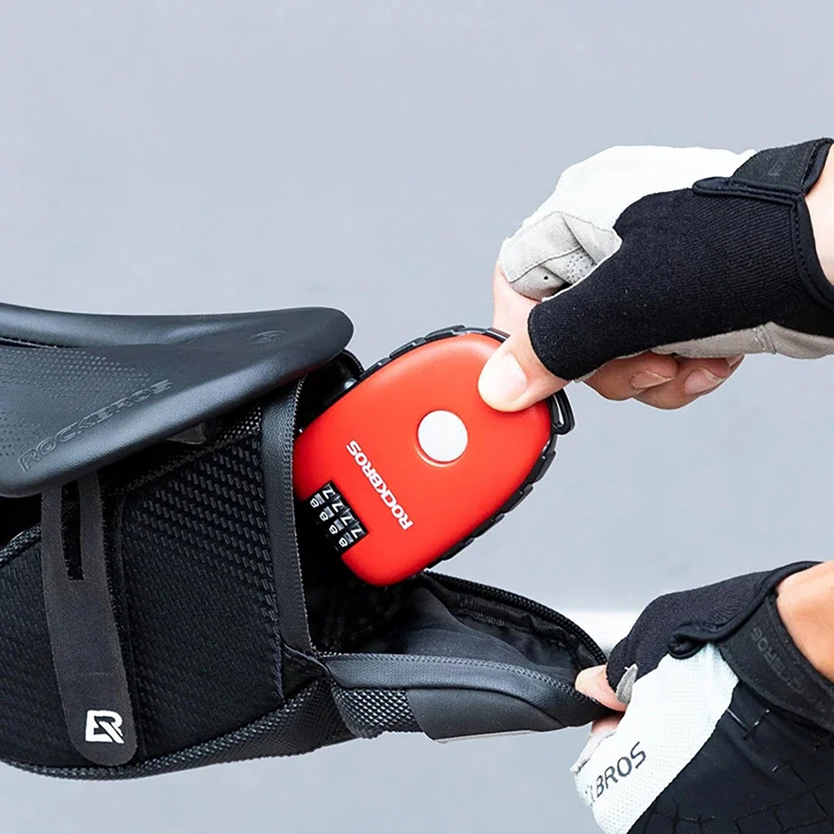 ROCKBROS bicycle lock with retractable cable