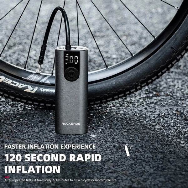 ROCKBROS Electric Bike Pump with LED Display