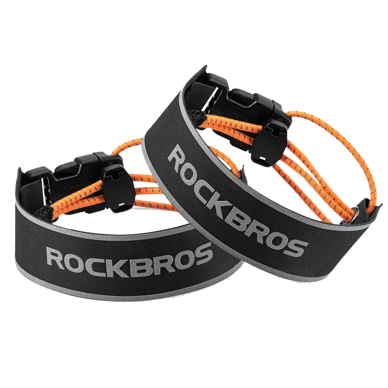 ROCKBROS Reflective Cycling Ankle Bands - Adjustable Pant Leg Straps